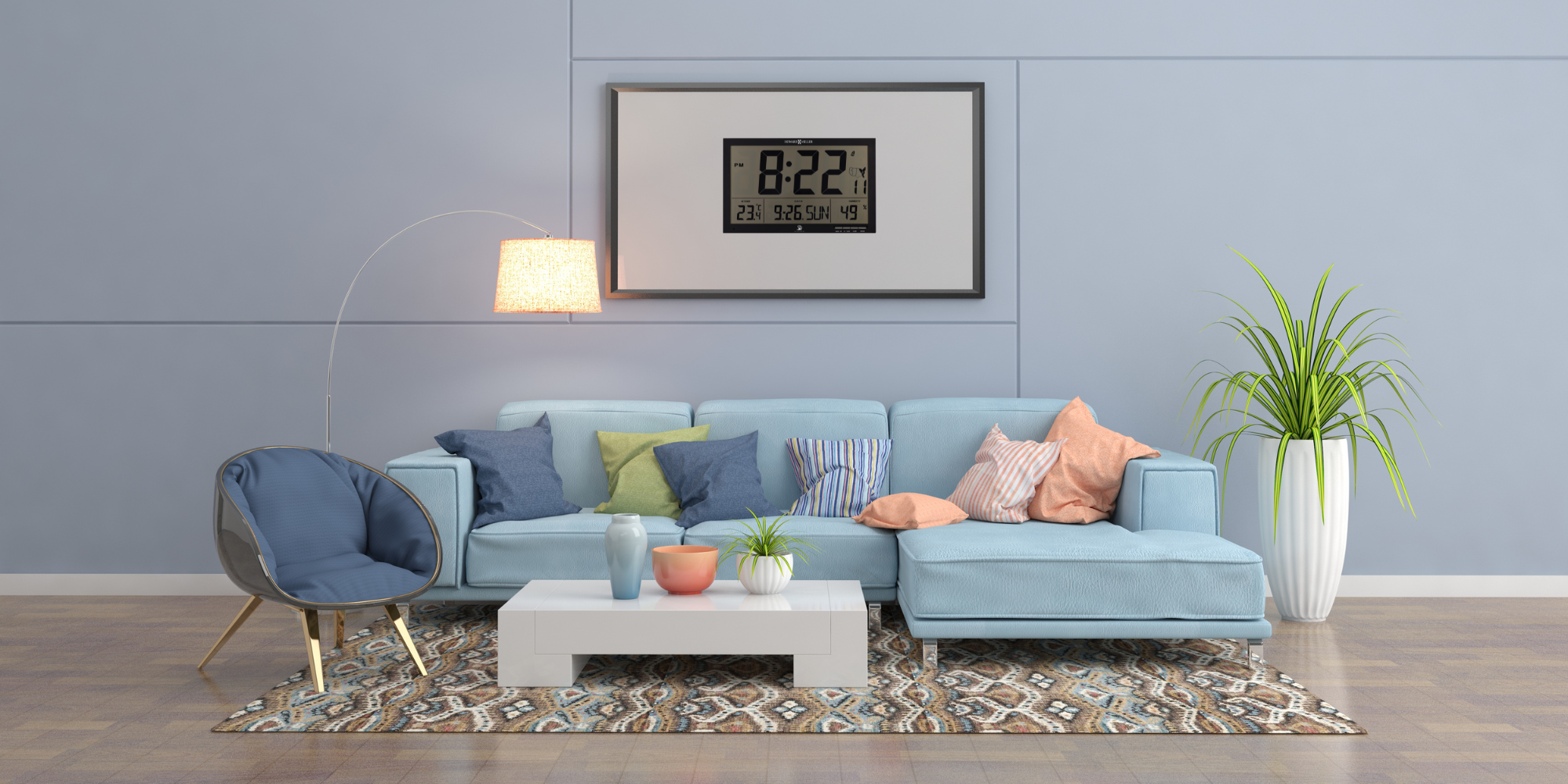 Modern Digital Wall Clock - Premier Clocks
