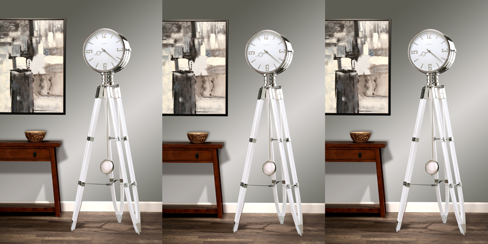 Loconet Clock White Contemporary Grandfather Clocks Standing And Modern White