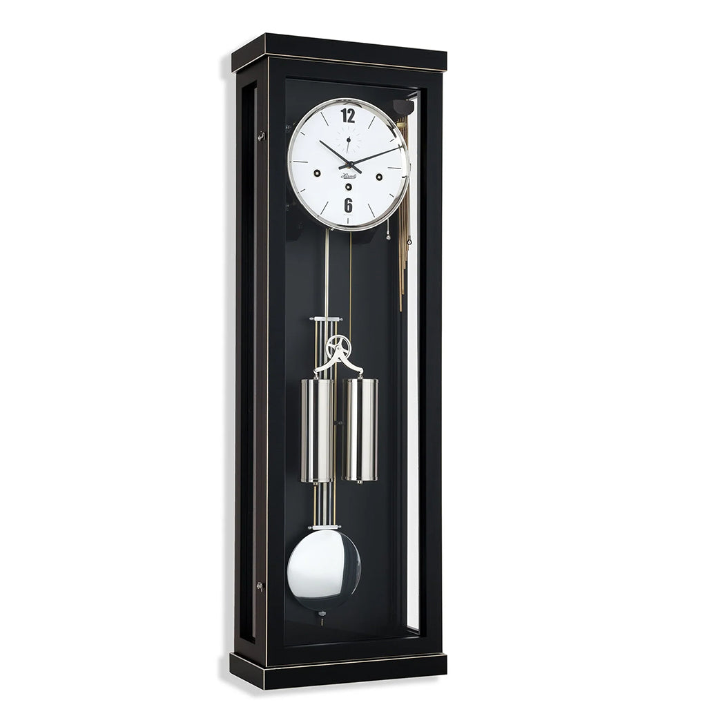 Hermle Abbot Wall Clock in Black - Premier Clocks