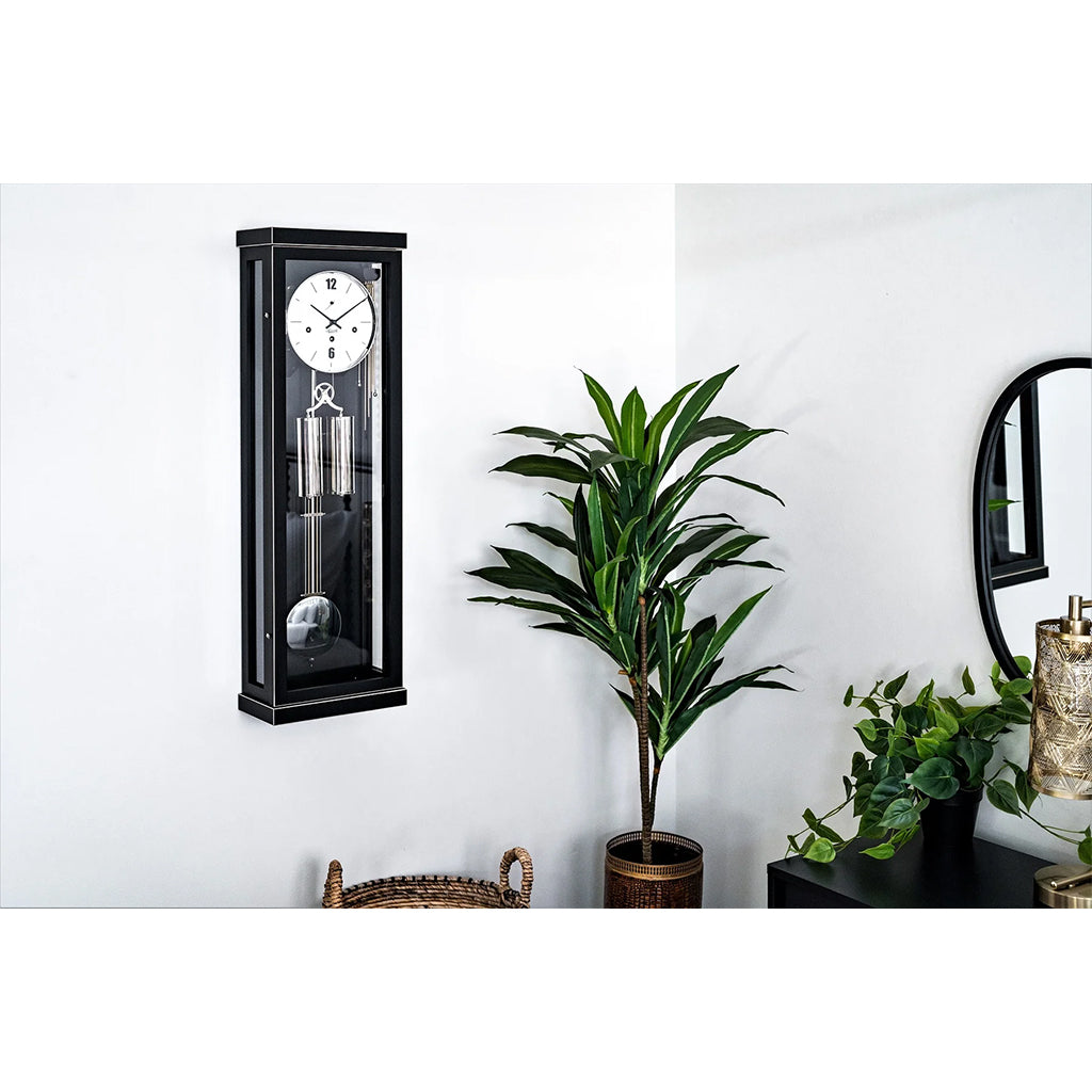 Hermle Abbot Wall Clock in Black - Premier Clocks