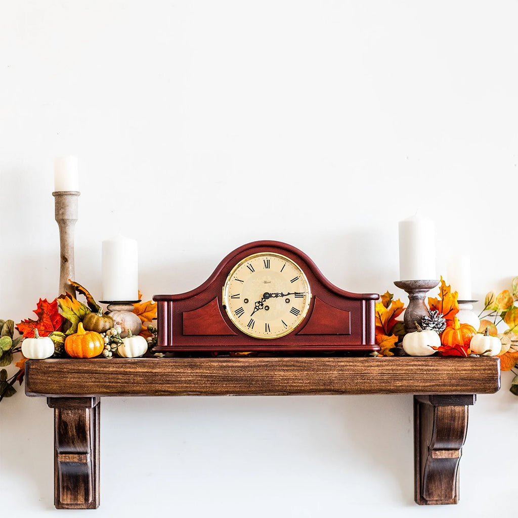 Hermle Acton Mantel Clock in Mahogany - Premier Clocks
