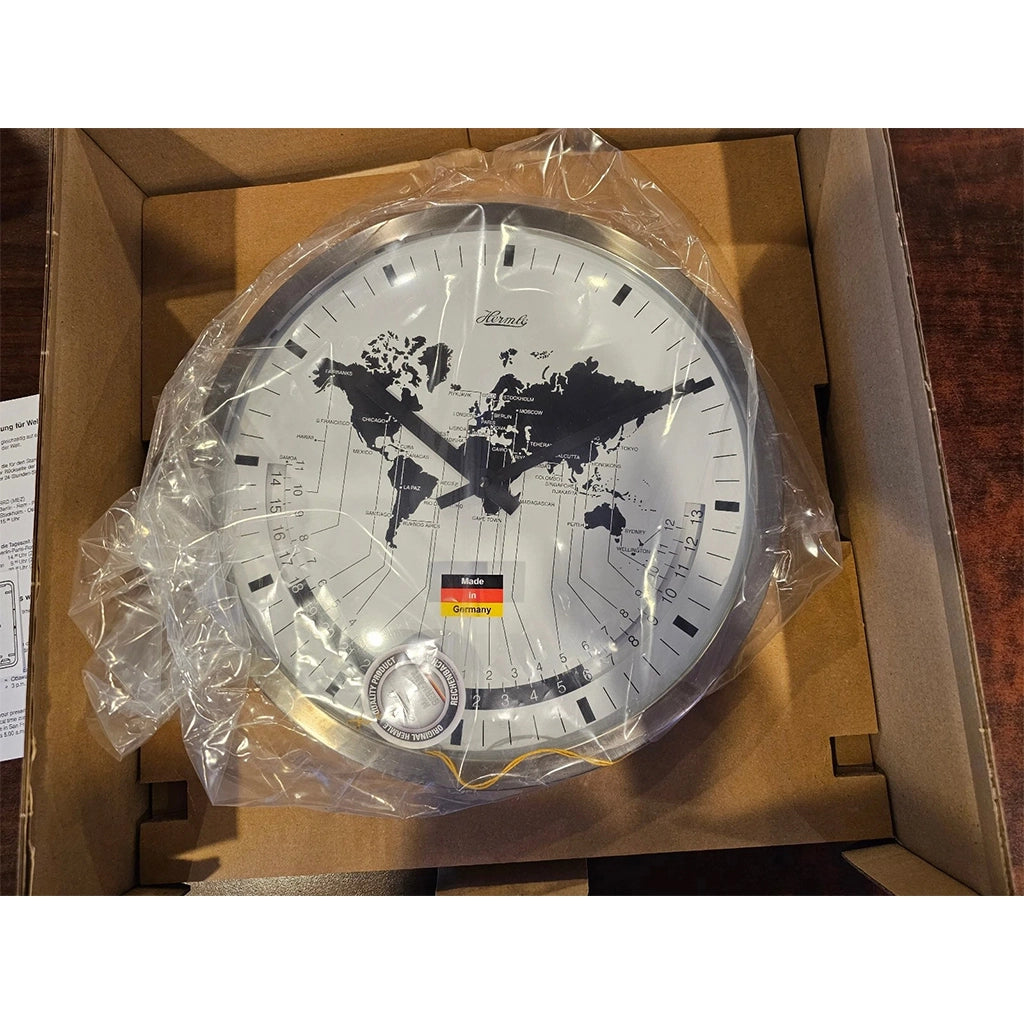 Hermle Airport Wall Clock real photo of the clock in a box - Premier Clocks