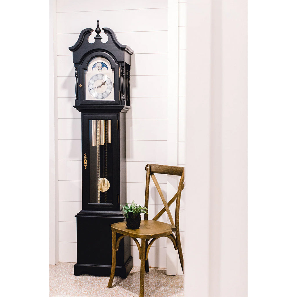 Hermle Alexandria Grandmother Clock in Black - Premier Clocks