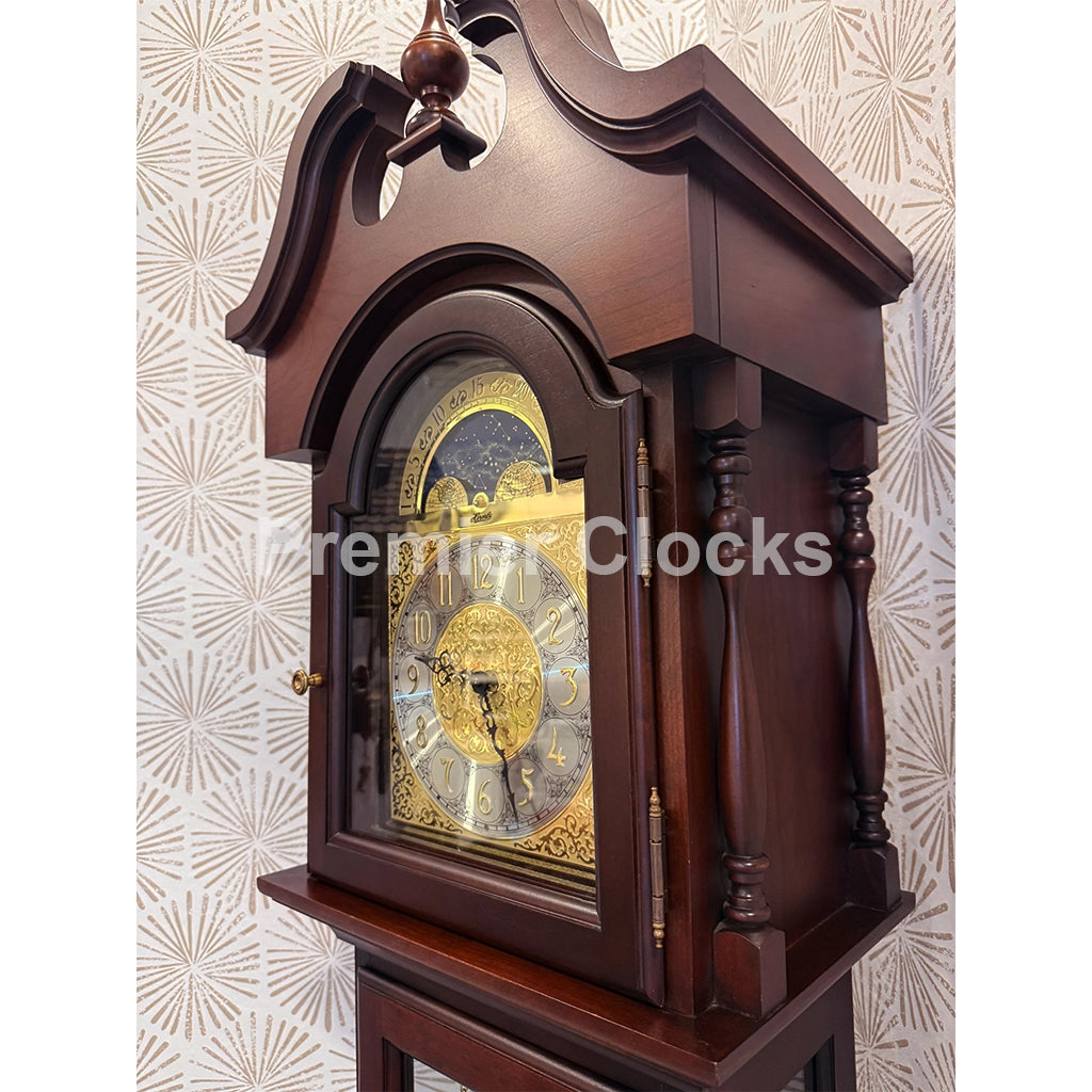 Hermle Alexandria Grandmother Clock in Cherry - Premier Clocks