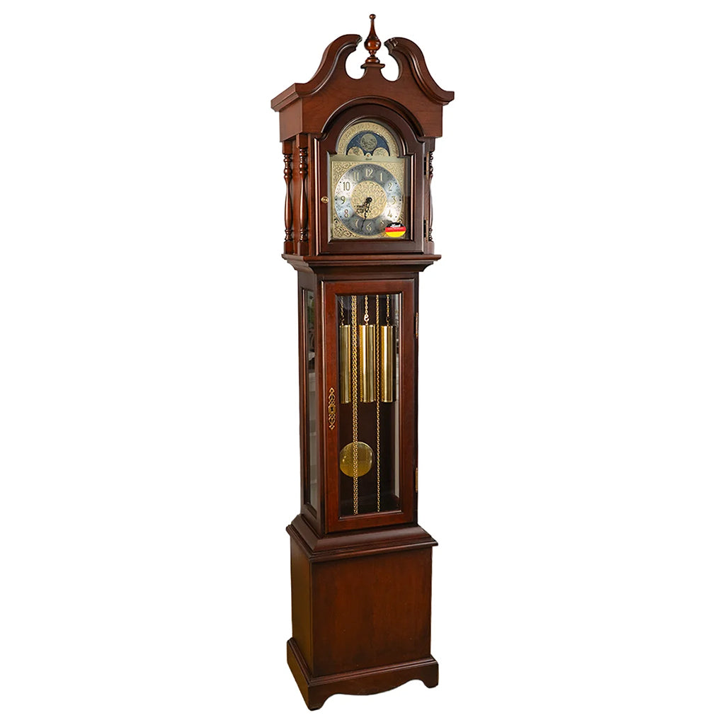 Hermle Alexandria Grandmother Clock in Cherry side - Premier Clocks