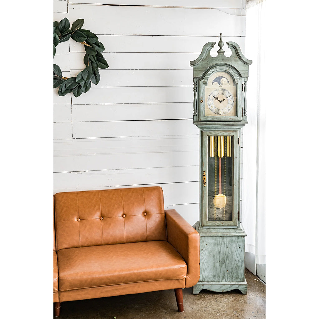 Hermle Alexandria Grandmother Clock in Light Blue - Premier Clocks