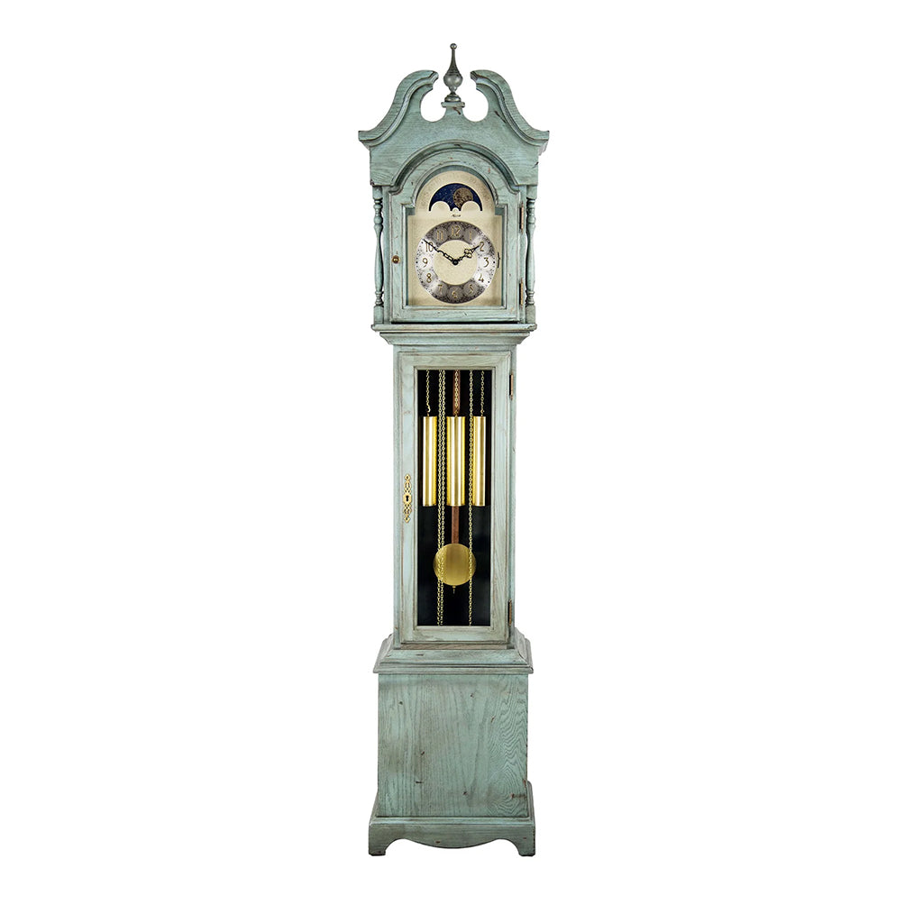 Hermle Alexandria Grandmother Clock in Light Blue - Premier Clocks