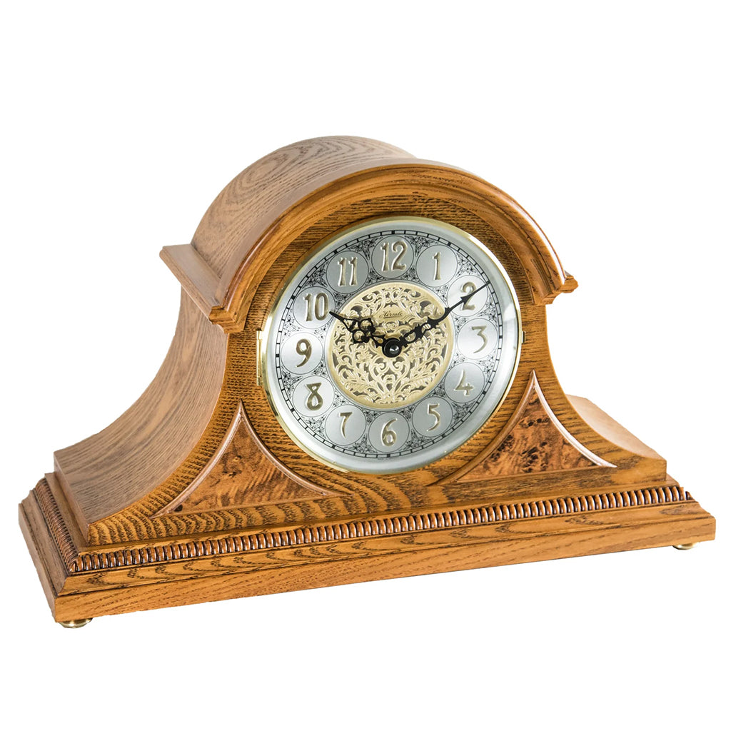 Hermle Amelia Mantel Clock in Light Oak - Premier Clocks