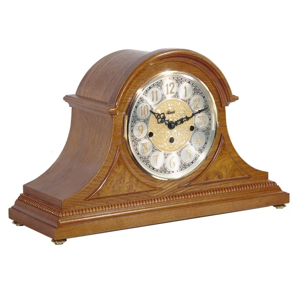 Hermle Amelia Mechanical Mantel Clock in Light Oak - Premier Clocks