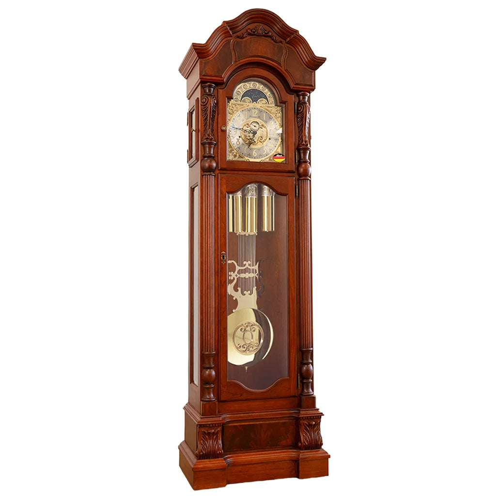 Hermle Anstead Grandfather Clock in Cherry - Premier Clocks