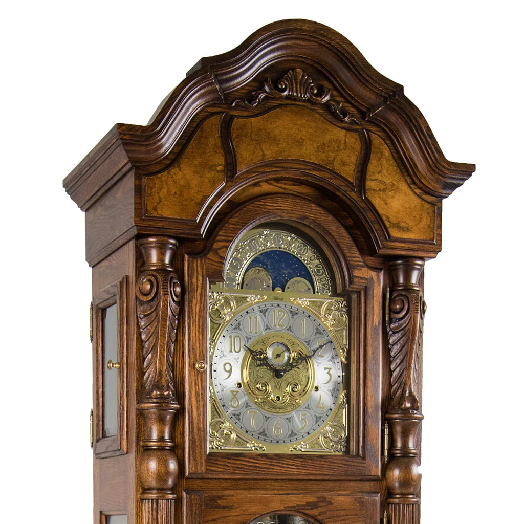 Hermle Anstead Grandfather Clock in Dark Oak - Premier Clocks