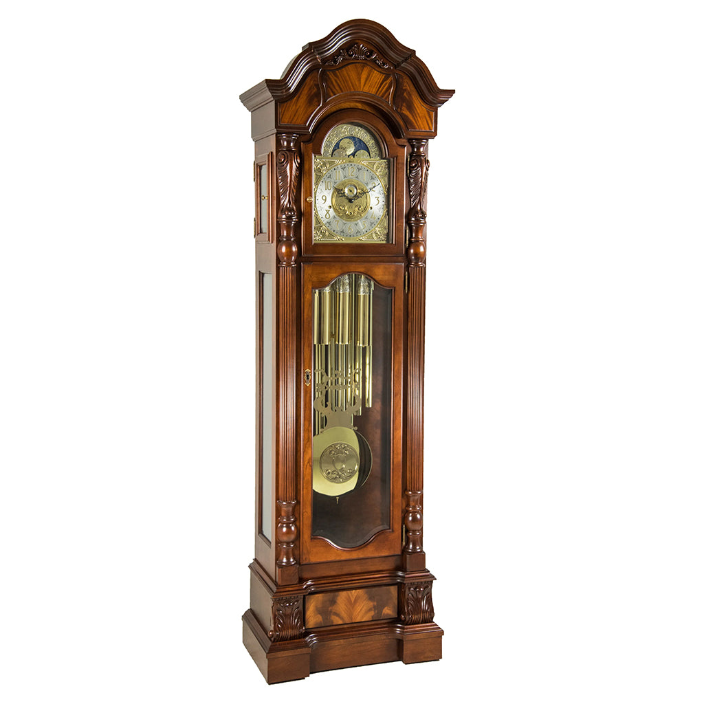 Hermle Anstead Tubular Chime Grandfather Clock in Cherry - Premier Clocks