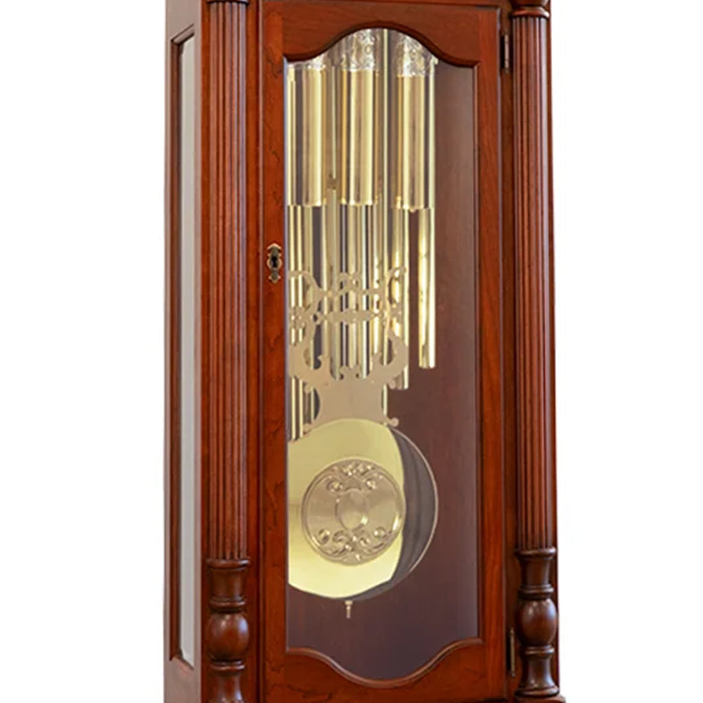Hermle Anstead Tubular Chime Grandfather Clock in Cherry bells - Premier Clocks