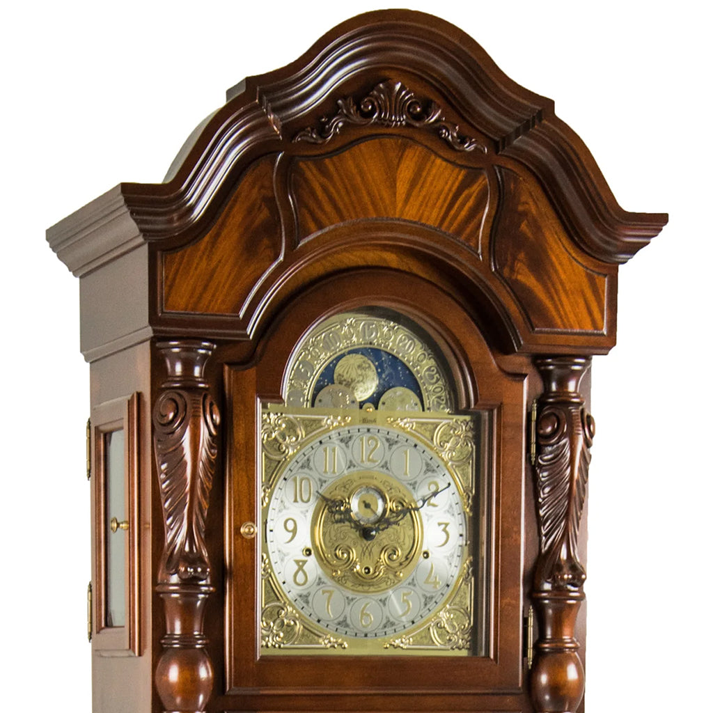 Hermle Anstead Tubular Chime Grandfather Clock in Cherry - Premier Clocks