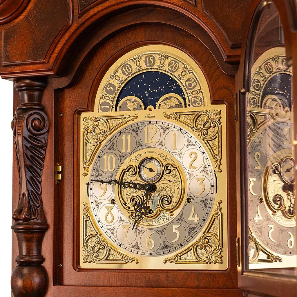 Hermle Anstead Tubular Chime Grandfather Clock in Cherry - Premier Clocks