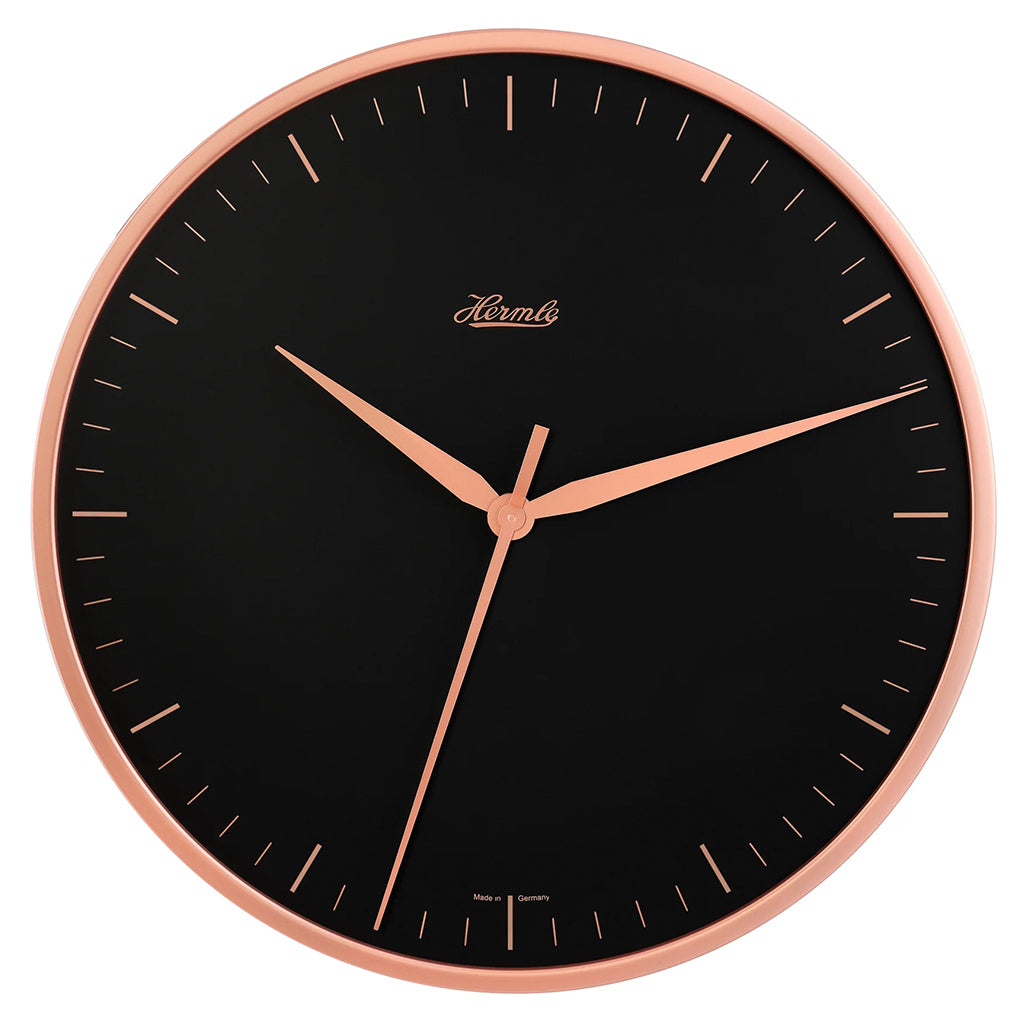 Hermle Aria Black Wall Clock - Premier Clocks