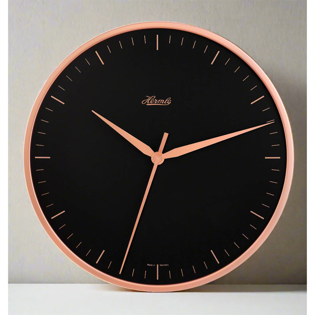 Hermle Aria Black Wall Clock details - Premier Clocks
