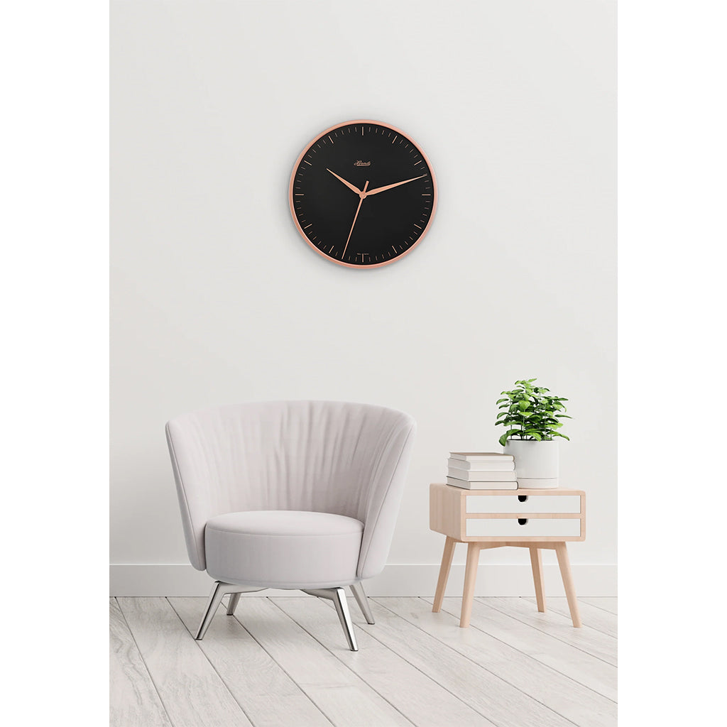 Hermle Aria Black Wall Clock - Premier Clocks