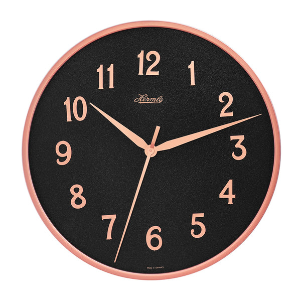 Hermle Aria Black Wall Clock with Arabic Numerals | Premier Clocks