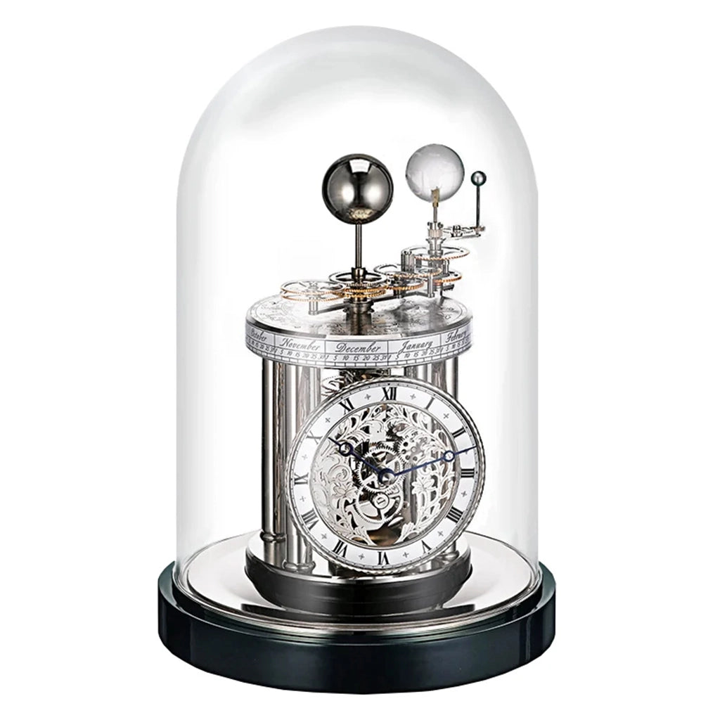 Hermle Astrolabium II Mantel Clock in Black/Nickel - Premier Clocks