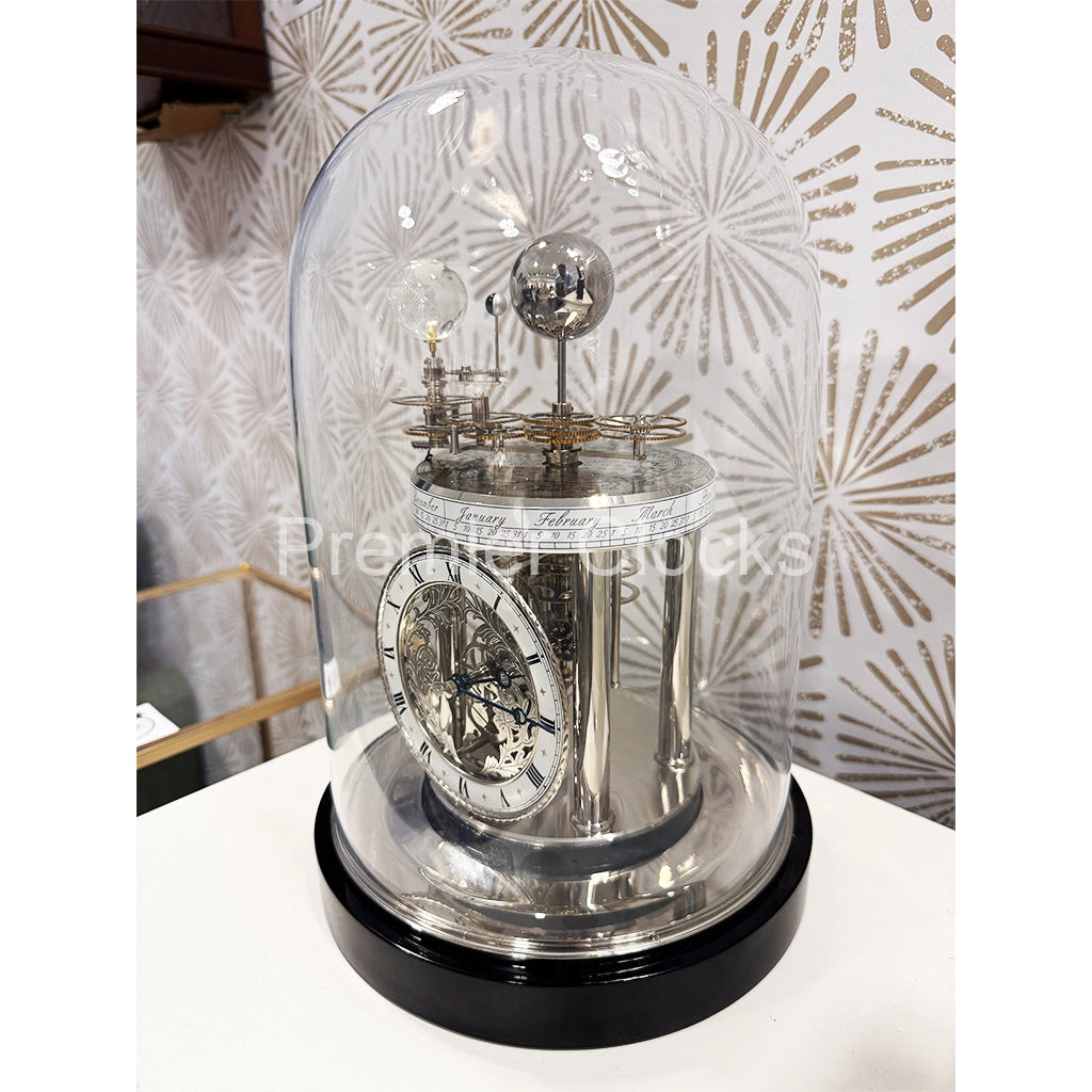 Hermle Astrolabium II Mantel Clock in Black/Nickel real photo of the side - Premier Clocks