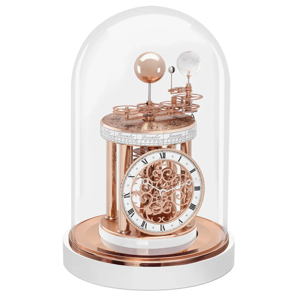 Hermle Astrolabium Mantel Clock in Rose Gold - Premier Clocks