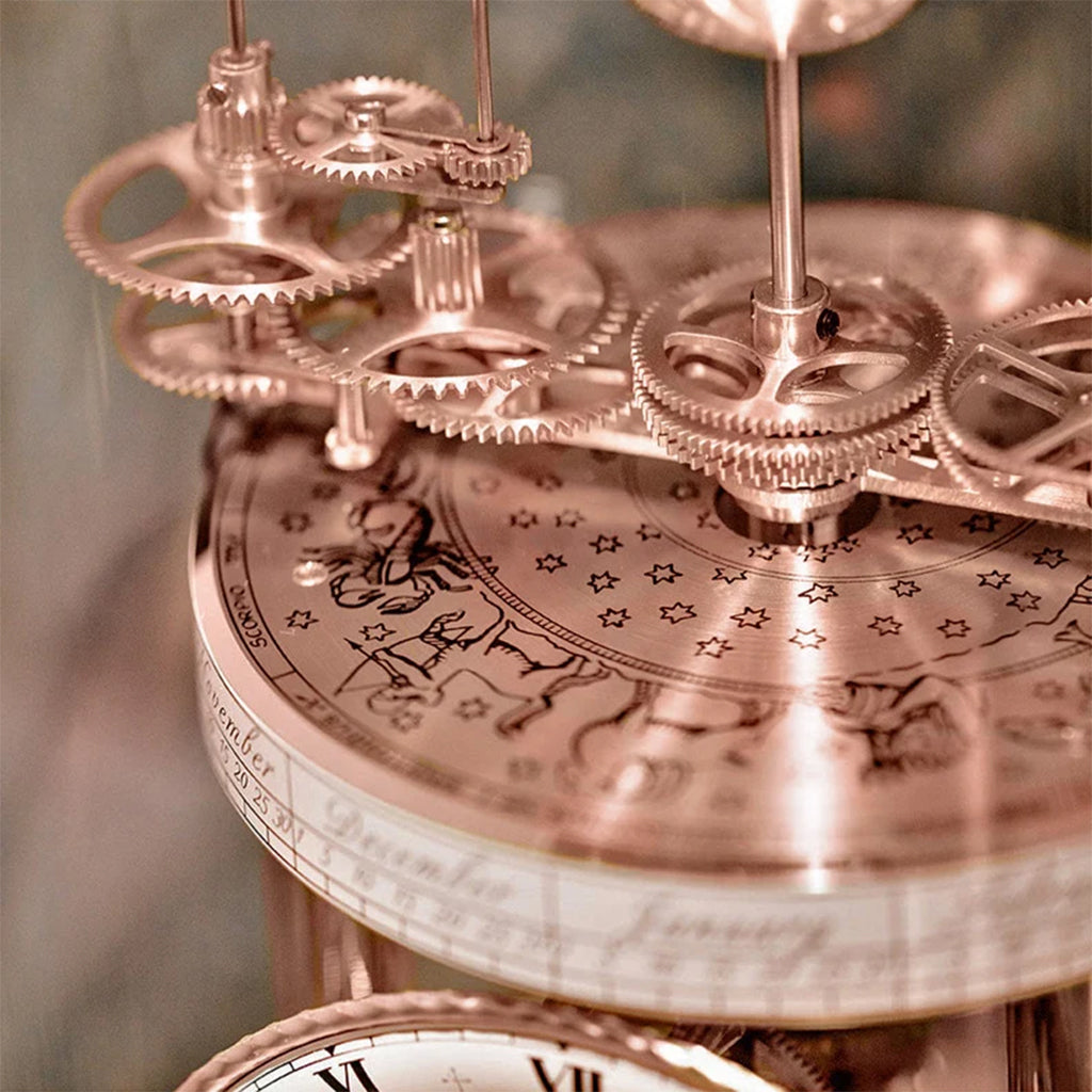 Hermle Astrolabium Mantel Clock in Rose Gold - Premier Clocks