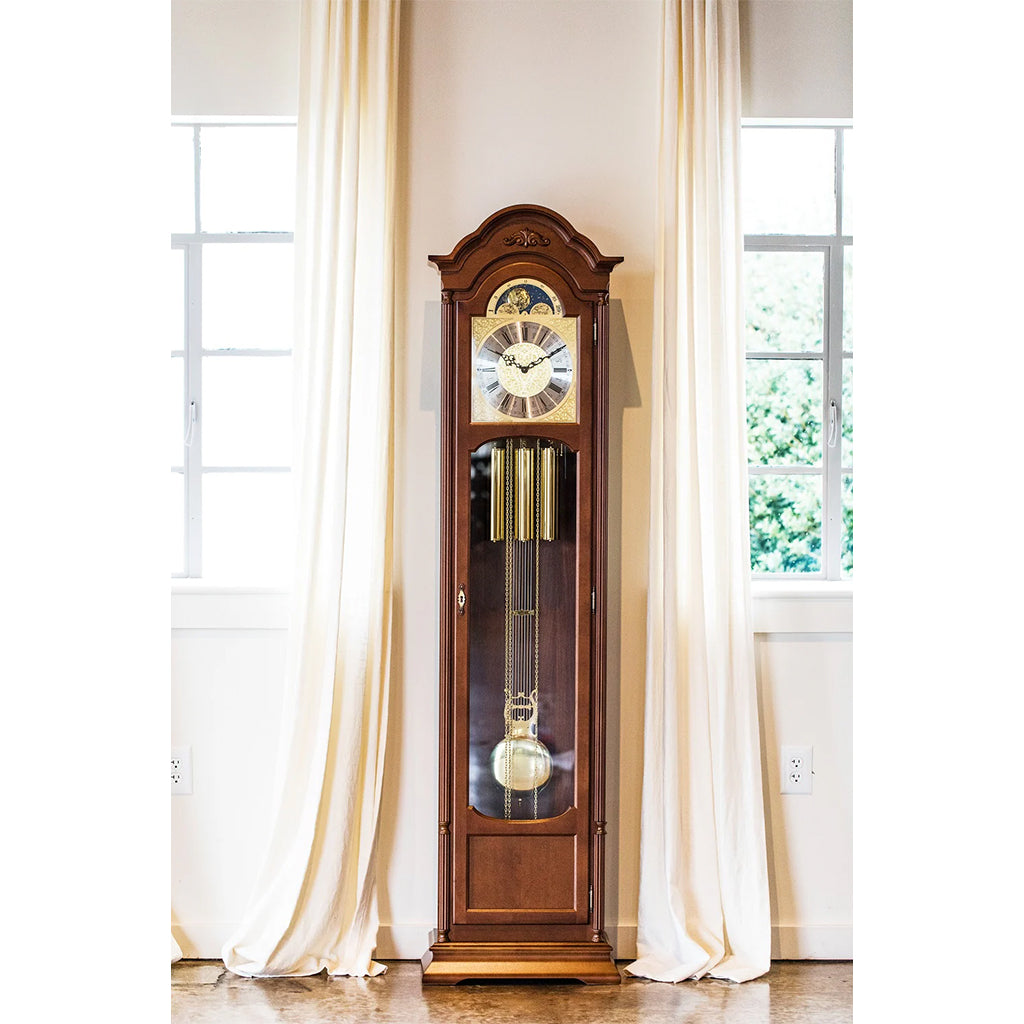 Hermle Atherton Grandfather Clock in Walnut - Premier Clock