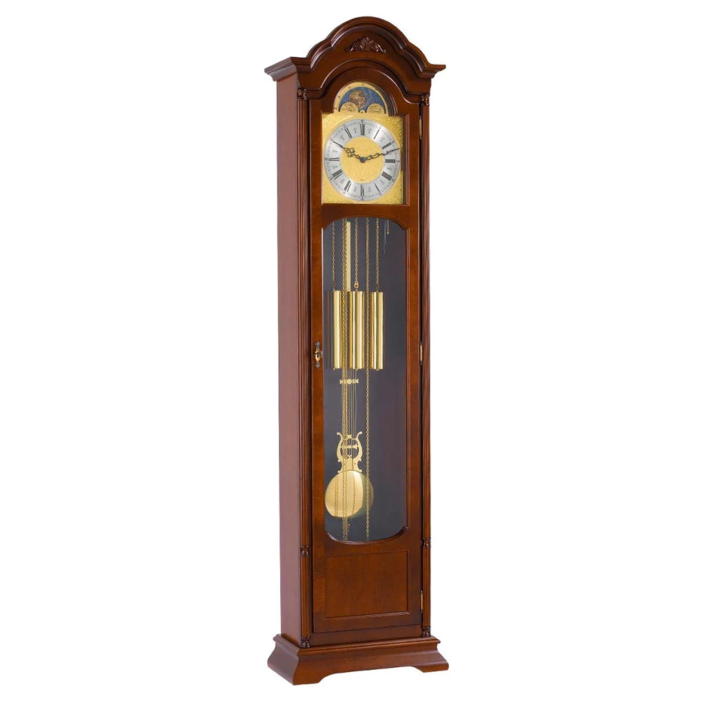 Hermle Atherton Grandfather Clock with Triple Chimes in Walnut - Premier Clocks
