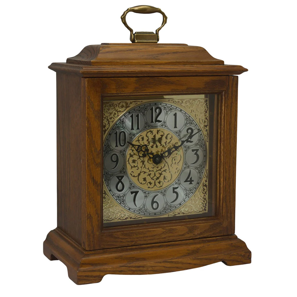 Hermle Austen Mechanical Mantel Clock in Dark Oak - Premier Clocks