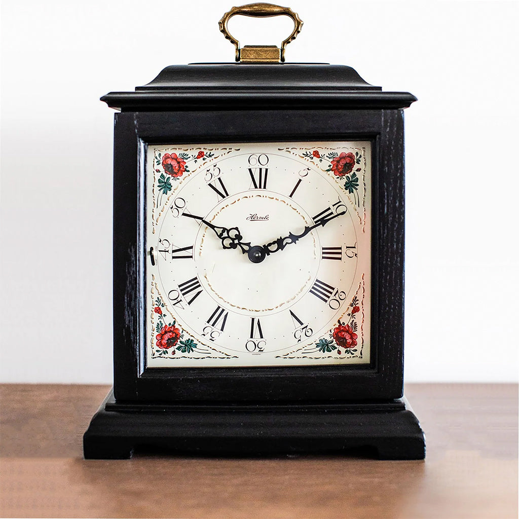 Hermle Austen Quartz Mantel Clock in Black - Premier Clocks