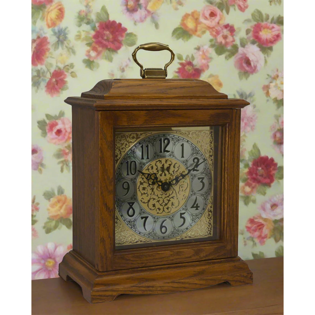 Hermle Austen Quartz Mantel Clock in Dark Oak - Premier Clocks