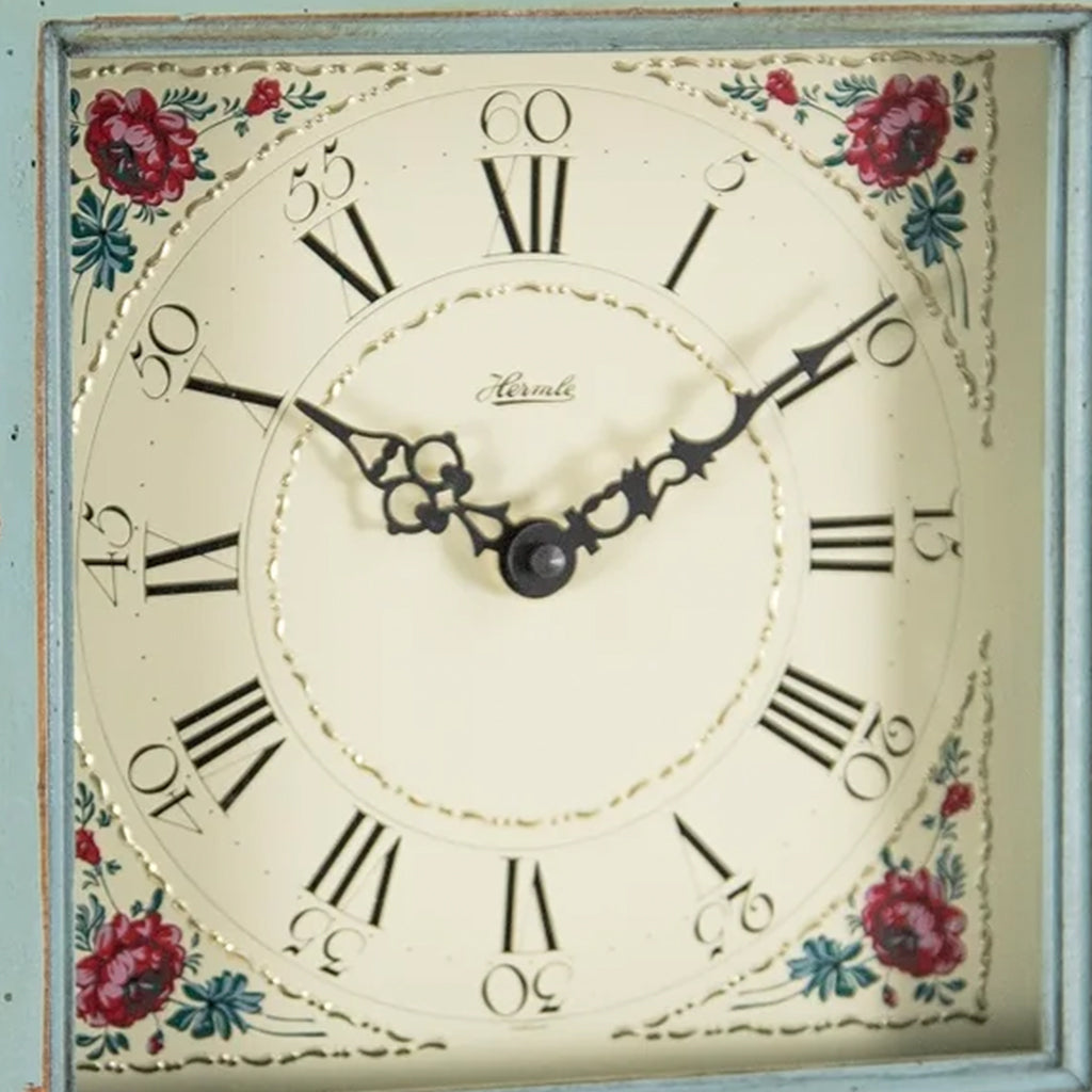 Hermle Austen Quartz Mantel Clock in Light Blue - Premier Clocks