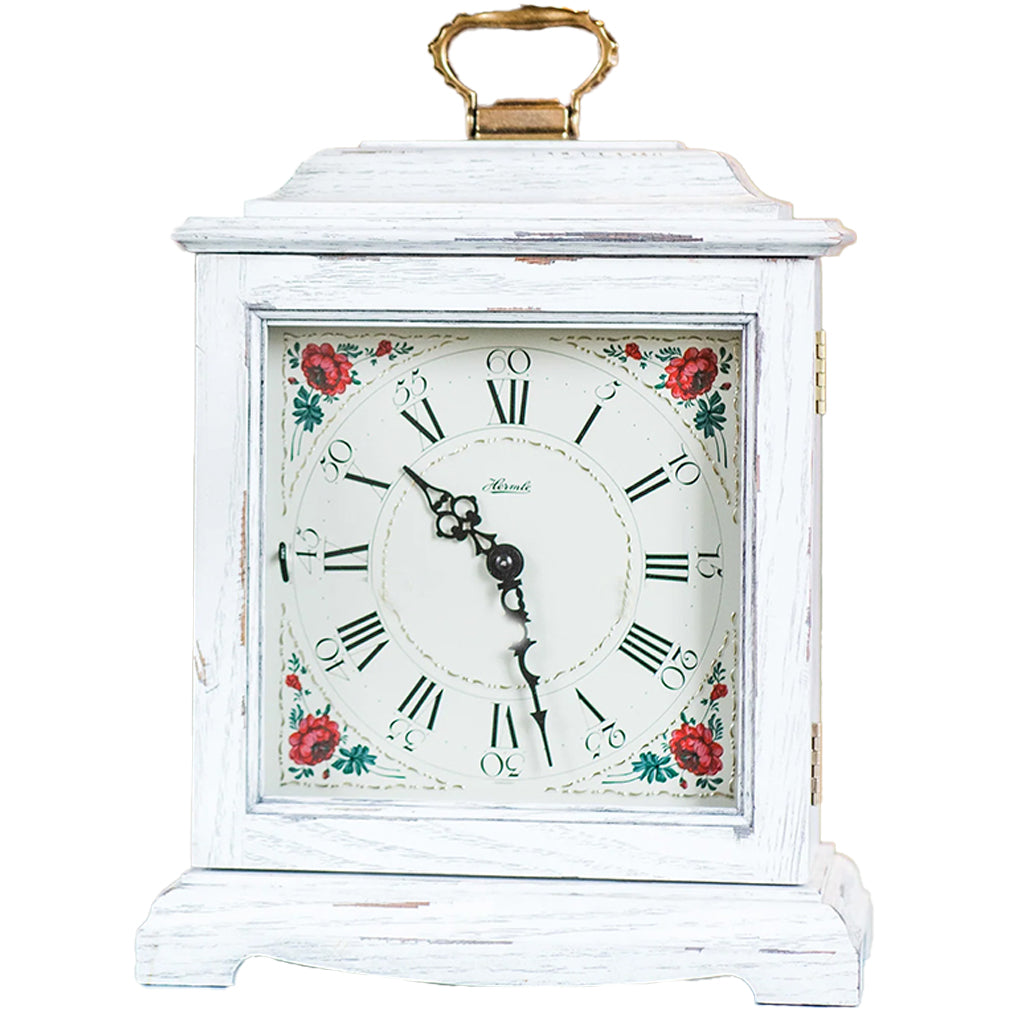 Hermle Austen Quartz Mantel Clock in White - Premier Clocks