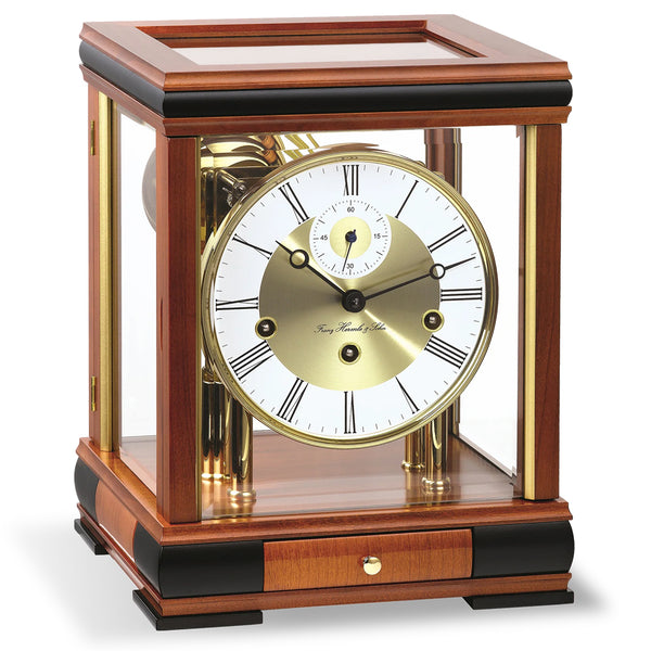 【希少品】Hermle アンティーク置き時計 Hermle Bergamo Mantel Clock in Light Cherry | Premier Clocks