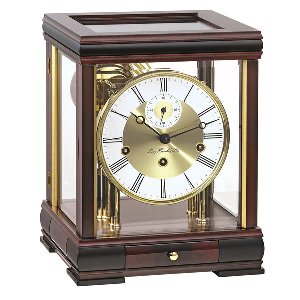 Hermle Bergamo Mantel Clock in Mahogany | Premier Clocks