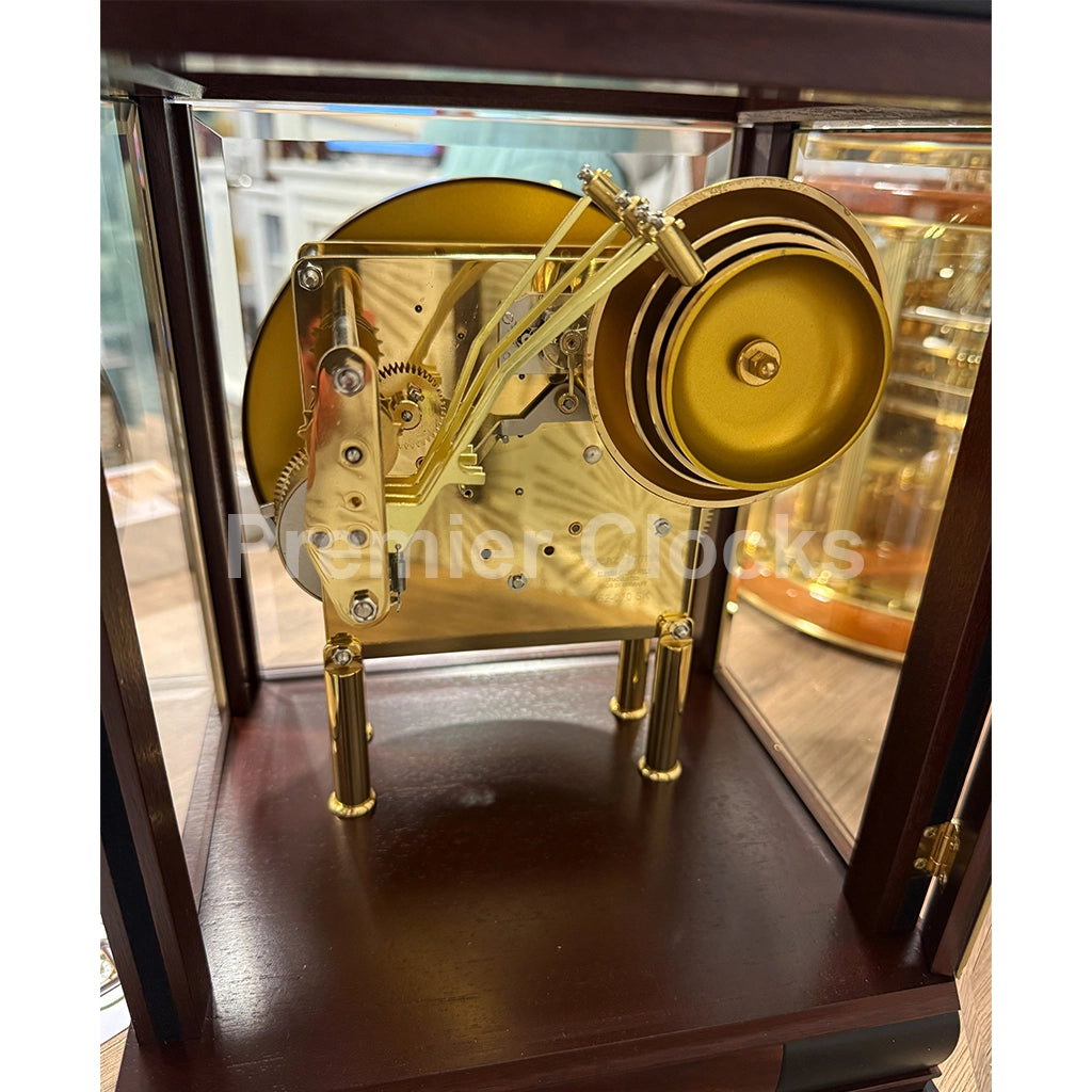 Hermle Bergamo Mantel Clock in Mahogany in real life of the chime bells - Premier Clocks