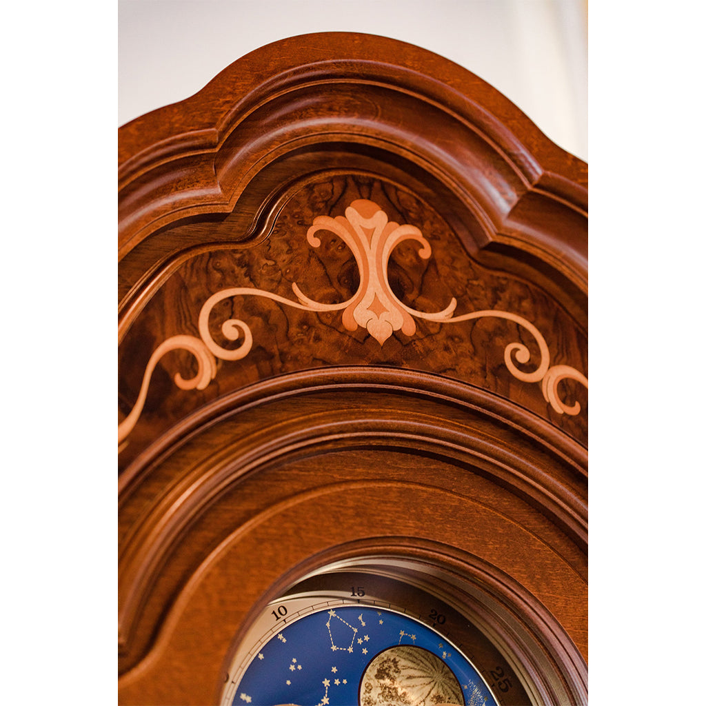 Hermle Biltmore Grandfather Clock in Walnut inlays - Premier Clocks