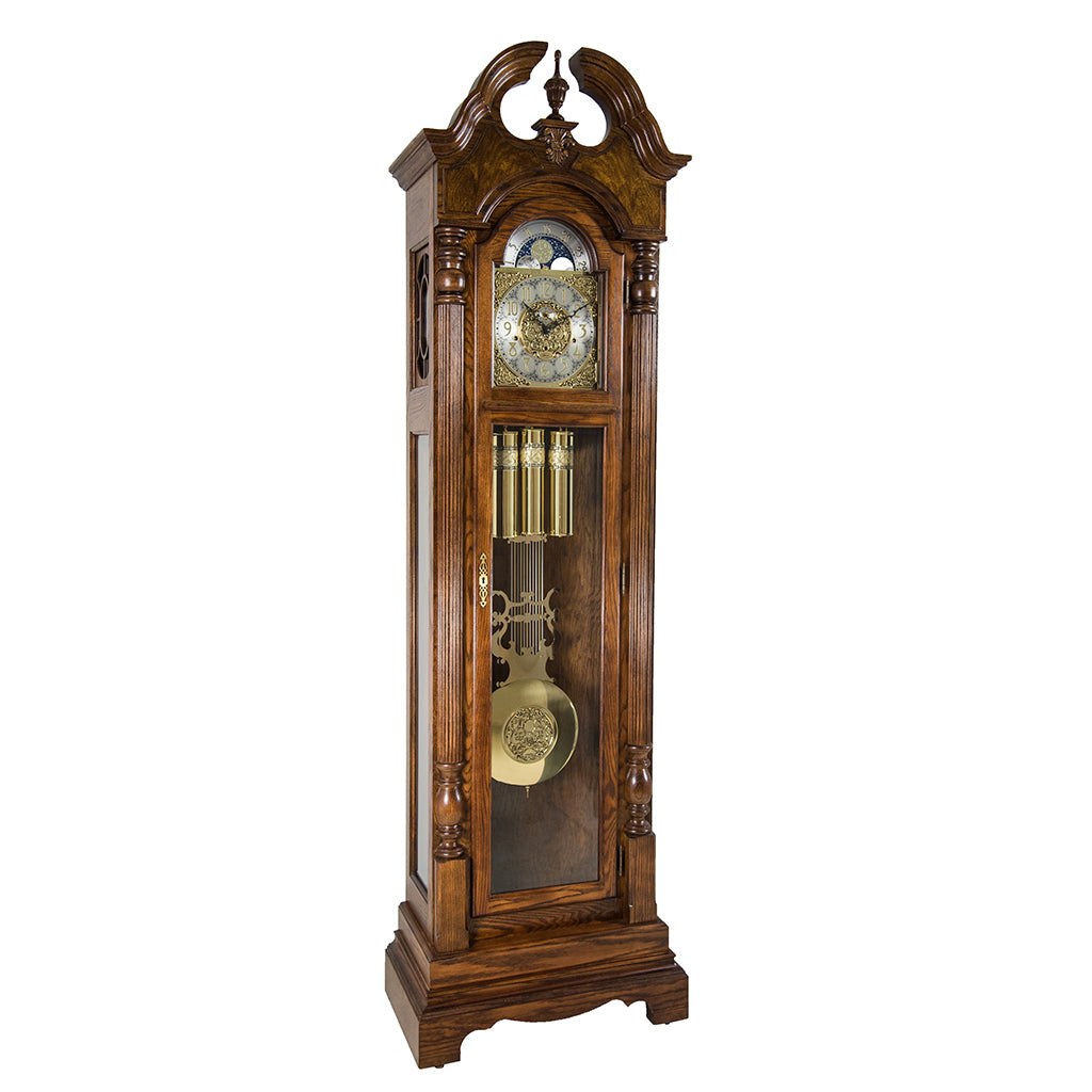 Hermle Blakely Grandfather Clock in Dark Oak - Premier Clocks