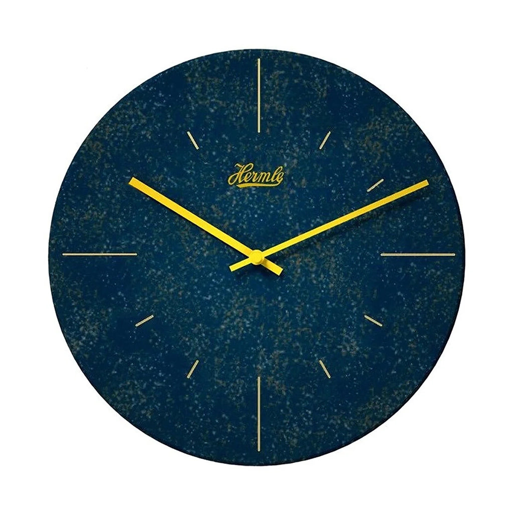 Hermle Bodie Wall Clock in Navy Blue - Premier Clocks
