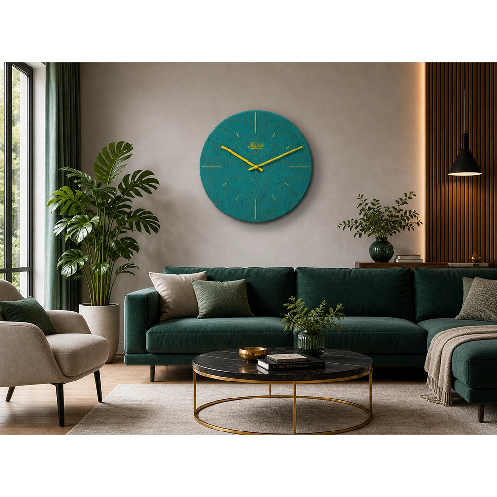 Hermle Bodie Wall Clock in Teal - Premier Clocks