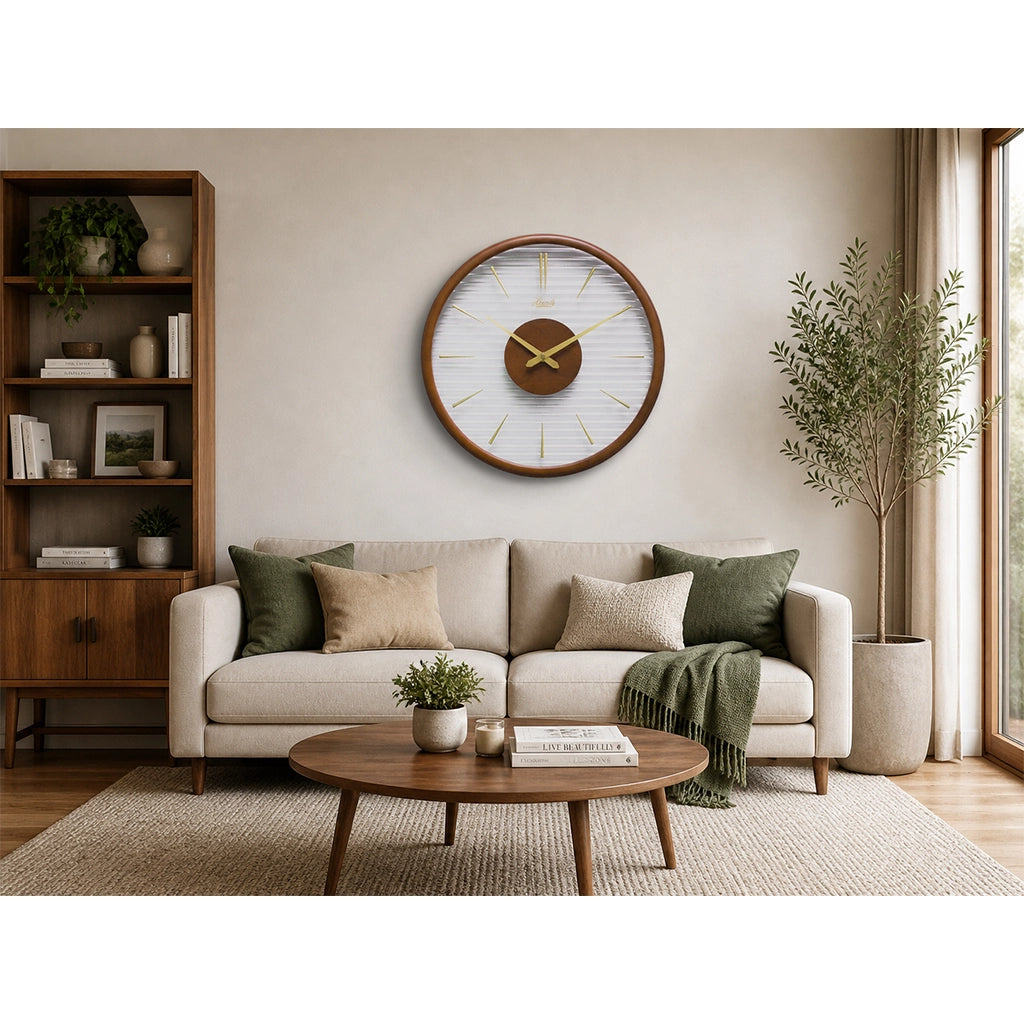Hermle Bonham Wall Clock in Coffee - Premier Clocks