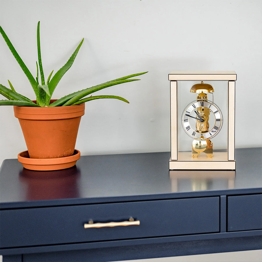 Hermle Brayden Mantel Clock in Ice Beech - Premier Clocks