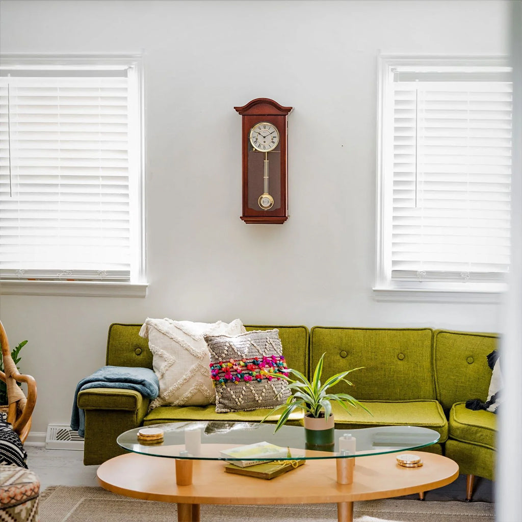 Hermle Brooke Wall Clock in Cherry in interior decor - Premier Clocks