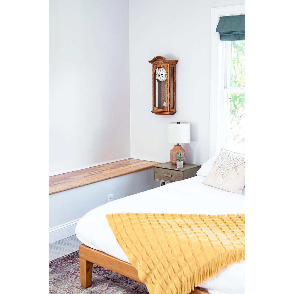 Hermle Brooke Wall Clock in Light Oak - Premier Clocks