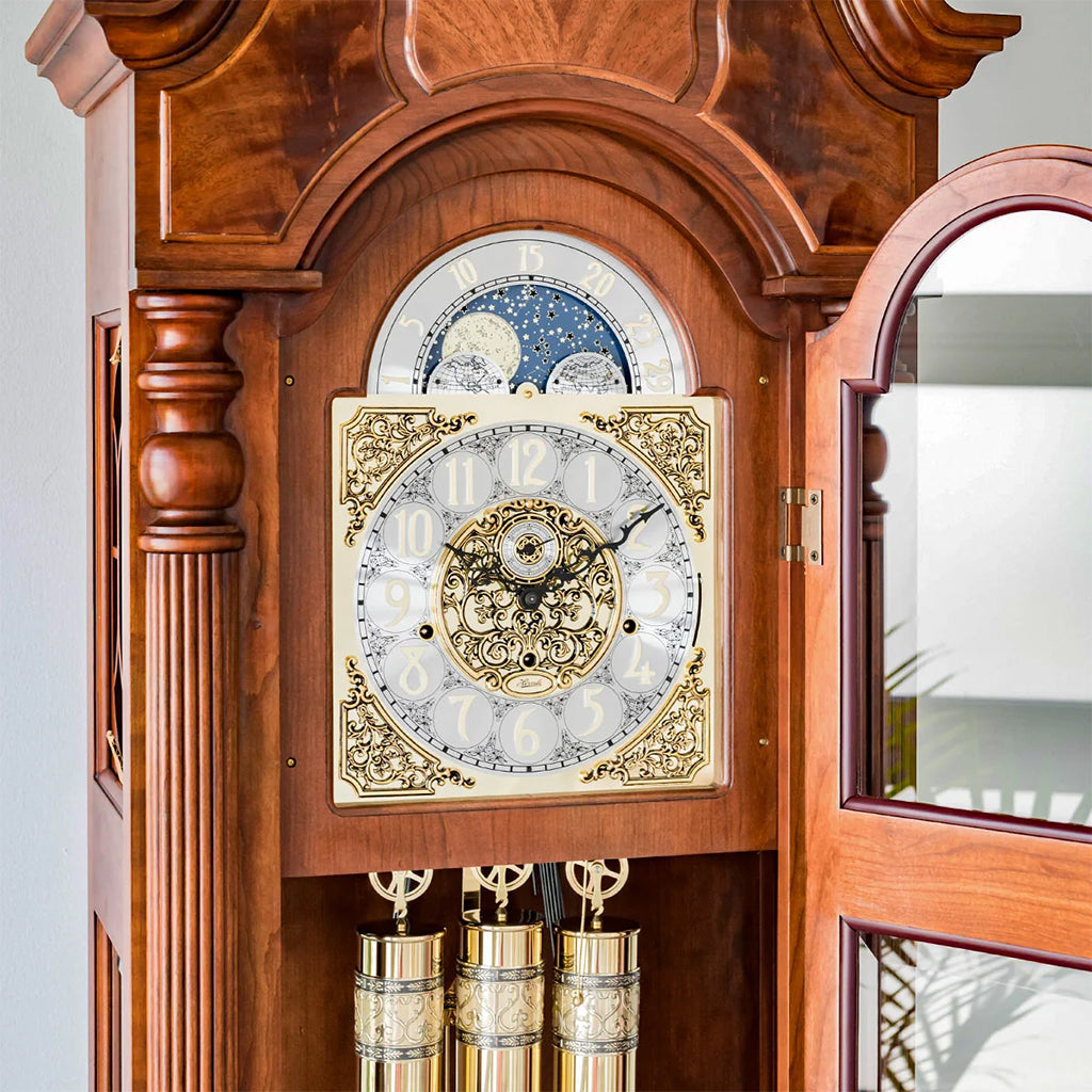 Hermle Brookfield Grandfather Clock in Cherry