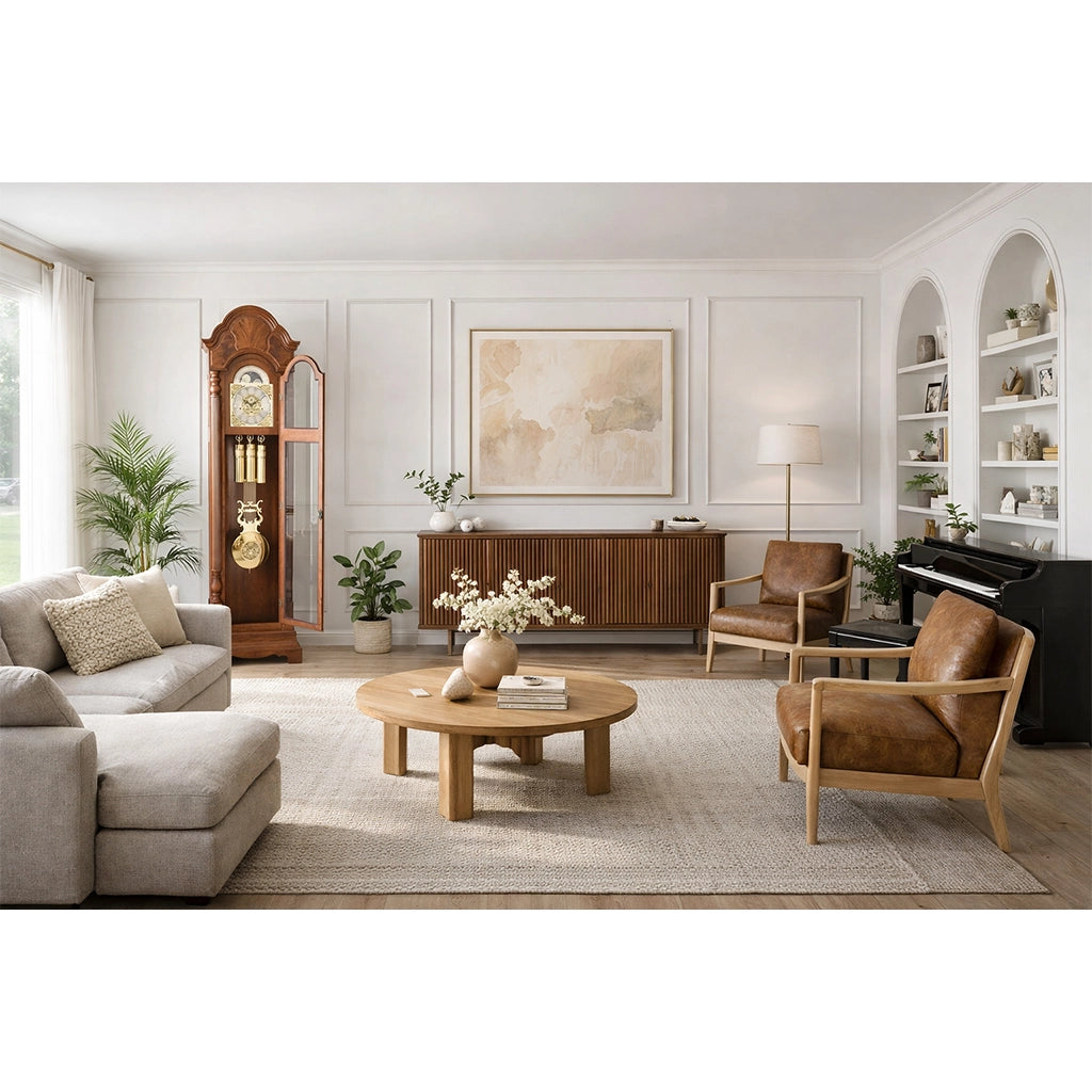 Hermle Brookfield Grandfather Clock in Cherry | Premier Clocks