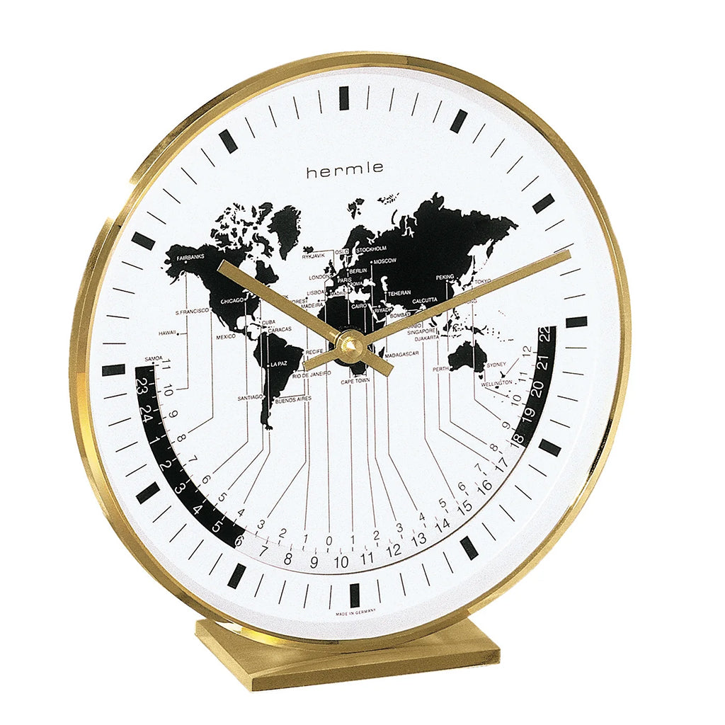 Hermle Buffalo II Mantel Clock in Brass - Premier Clocks