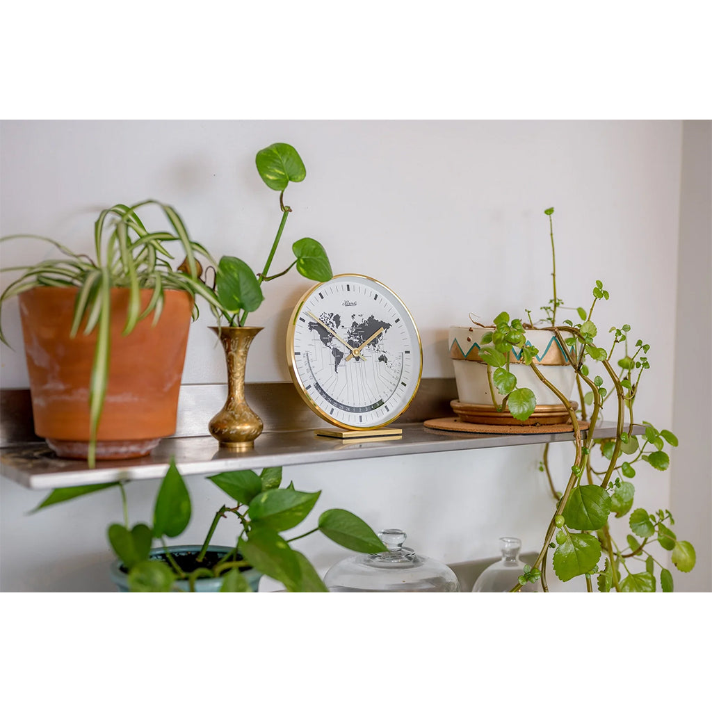 Hermle Buffalo II Mantel Clock in Brass - Premier Clocks