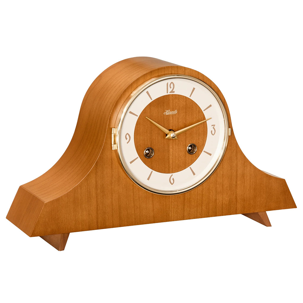 Hermle Carole Mechanical Mantel Clock in Light Cherry - Premier Clocks